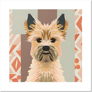 70s Cairn Terrier Vibes: Pastel Pup Parade Posters and Art